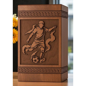 Traditional Wooden Funeral Urn for Human Ashes Wooden Cremation Urn with <b>Secure</b> <b>Screw</b> Lid Design by AYAANS - Product Image 2