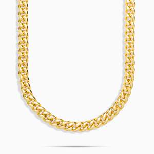 Classic 24K Gold Plated <b>Box</b> <b>Chain</b> Necklace Unisex Everyday Wear - Product Image 1