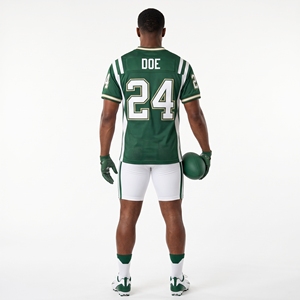 Maillot de football américain vert pour homme, personnalisé, taille 24, vêtements de sport, uniforme d'équipe, tenue de performance, vente en gros - Product Image 2