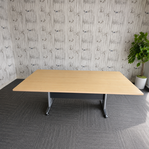 Rectangular Conference <b>Table</b> MDF Top Metal Legs Minimalist Design for <b>Office</b> Meeting Use - Product Image 1