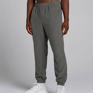 Men Fleece Jogger <b>Trousers</b> <b>Elastic</b> <b>Waist</b> Drawstring Casual Pants Pocketed Athletic Wear - Product Image 1