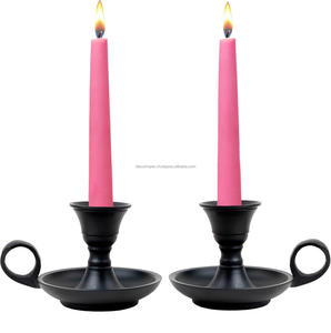 Portavelas de diseño BestStyleMoon para el hogar, hoteles y restaurantes, juego de portavelas de metal dorado de - Product Image 2