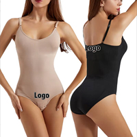 Vente en gros usine Body gainant sans manches en jersey sans couture, effet ventre plat, conception à entrejambe ouvert, pour le post-partum et le remodelage de la taille