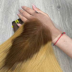 Ombre Or Couleur Avec Fermeture 2x6 Super Double Cheveux Dessinés Qualité Vietnamienne Haute Qualité - Product Image 2