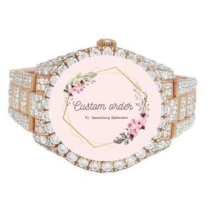 Reloj de Lujo de Diseño Personalizado de Marca Superior para Hombre y Mujer, Reloj Analógico de Acero Inoxidable con Moissanita, Joyería para Fiestas y Eventos de Raperos - Product Image 5