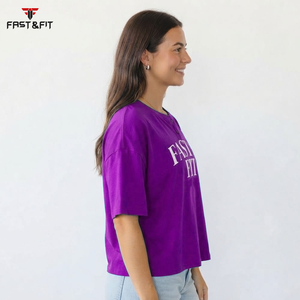 High-quality Women Summer Round Neck T-shirts 100% Cotton Eco-Friendly Relaxed Fit Regular Length Customizable - Product Image 6
