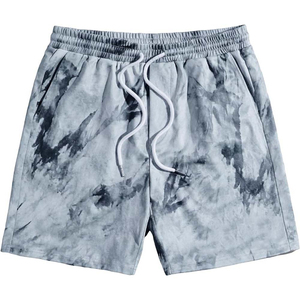 Shorts de bain tie-dye pour hommes, séchage rapide, cordon de serrage, décontractés, écologiques, 220g, taille mi-haute, en coton, personnalisables, service OEM - Product Image 2