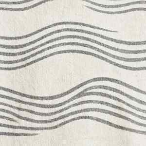 NEXTEX Unisex Wave Line <b>T</b> <b>Shirt</b> <b>Cream</b> Grey Soft Cotton Jersey Crew Neck Casual Tee <b>Shirt</b> - Product Image 6