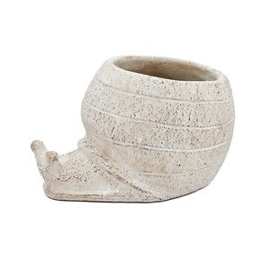 8.3x7x4.7\" Textured Beige Snail Planter <b>Decorative</b> <b>Sand</b> and Cement Flower Pot with Unique Finish - Product Image 6
