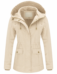 Parka Larga con Capucha Negra para Mujer, con Cierre, Bolsillos, Forro Grueso Desmontable, Transpirable y Ecológico - Product Image 2
