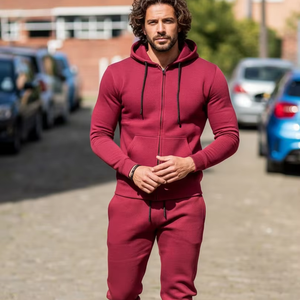 Conjunto Deportivo Unisex de Invierno 2025, Pantalones Cortos Holgados de Peso Medio, Sudadera con Capucha Personalizada de Felpa Francesa, Estilo Jogging - Product Image 1