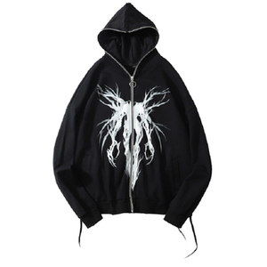 Custom Print Men's <b>Zip</b>-<b>up</b> Hoodie & Sweatshirt Unisex Lined Full Face Design Made of 100% Cotton Autumn Season - Product Image 3