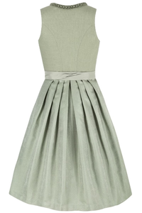 Women's Vintage Dirndl <b>Dress</b> A-Line Midi Sleeveless Square Collar Velvet With Belt <b>Elastic</b> Waist Flared Hem Autumn Style - Product Image 4
