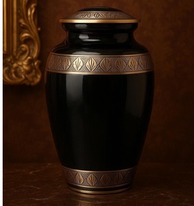 Urna Funeraria Decorativa Clásica de Metal con Superficie Lisa para Ceremonias Funerarias y Exhibición en el Hogar - Product Image 4