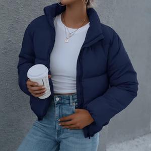 Chaqueta Acolchada para Mujer, Diseño Moderno, Forro de Lana, Relleno de Poliéster, Resistente al Viento y Transpirable - Product Image 4