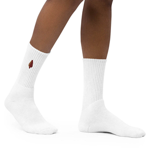Embroidered <b>Socks</b> Custom Logo Breathable Soft Crew Ankle Length 80% Cotton Polyester Spandex Made USA Spring Season Animal Print - Product Image 4
