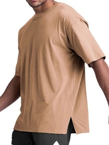 T-shirt en coton pour homme, logo personnalisé, t-shirts de couleur unie, manches courtes, col rond, t-shirt pour homme - Product Image 4