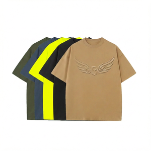 Camiseta de Manga Corta para Hombre, Cuello Redondo, Color Sólido, Corte Regular, Informal, 100% Algodón Jersey, Tejido Liso Teñido - Product Image 5