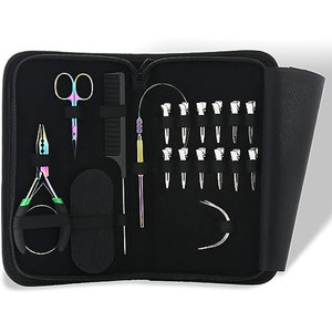 Pince à cheveux 3 trous pour extensions capillaires, micro-anneaux, perles, liens – Kit d'extension capillaire en acier inoxydable, design best-seller - Product Image 1
