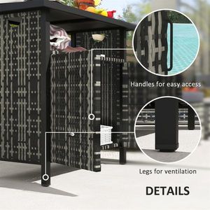 Mobiletto Rustico in Rattan con Design Chiudibile a Chiave - Product Image 3
