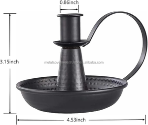 Candelabro de Hierro Retro, Estilo Vintage, Hecho a Mano, Duradero, Soporte para Velas Navideñas, Decoración Metálica para Mesa del Hogar - Product Image 4