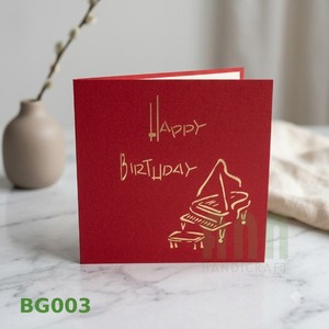 Cartes de vœux 3D pop-up personnalisées ANN HANDICRAFT Piano Anniversaire Thanksgiving, impression 4 couleurs, découpe, vernissage mat BG003 - Product Image 2