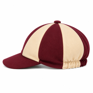 Customized Maroon 8 Panel Cricket Cap Vintage Baggy Soft School Uniform Tournament Team Award Adjustable 100% Wool Headwear - Product Image 2