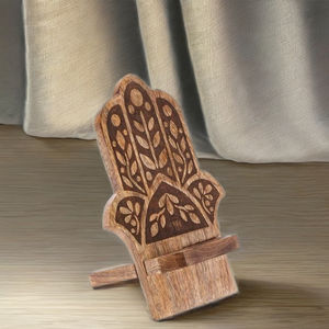 Support de téléphone en bois pour bureau, support de téléphone portable en bois, support de téléphone portable portable pour bureau, support pour iPad en bois, organisateur de bureau - Product Image 5