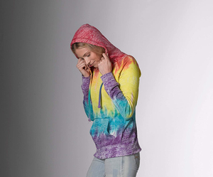 Sweat à capuche tie-dye pour femme, confort luxueux, tissu durable, imprimé dégradé lumineux et élégant, chaud et élégant - Product Image 6