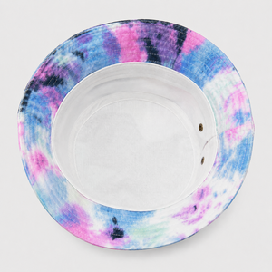 Wholesale Custom Tie Dye Bucket Hat Unisex Colorful <b>Summer</b> Outdoor Beach Travel Fishing Fashion <b>Cap</b> With Metal Vent Eyelets - Product Image 5