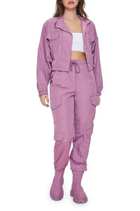 Ensemble de survêtement coupe-vent imprimé personnalisé pour femme, veste à manches raglan et pantalon de jogging assorti, respirant, séchage rapide, 100 % nylon - Product Image 5