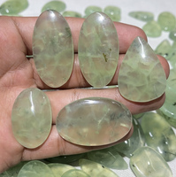 Boucles d'oreilles en prehnite cabochon naturelle, pierre brute, collier en prehnite, bijoux fins de luxe, pierres précieuses au meilleur prix auprès du fournisseur