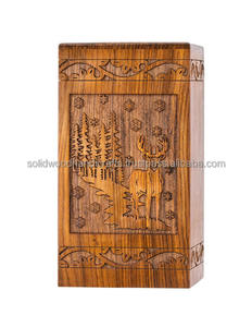 Urne funéraire en bois artisanale, très demandée, pour cendres d'adultes, urnes funéraires pour enterrement. - Product Image 5