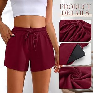 Custom Logo Women's Shorts Cotton Fleece <b>Thickness</b> Soft With Pockets Lounge Wear Cargo Women Sweat Shorts - Product Image 6