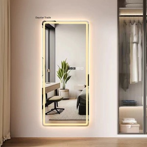 Miroir de maquillage LED pleine longueur Daystar Trade avec écran intelligent, interrupteur tactile, rétroéclairage chaud, design mural moderne - Product Image 1