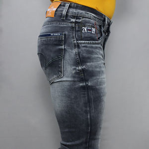 Jeans en denim de coton extensible gris taille mi-haute pour hommes Gex – Vente en gros - Product Image 3