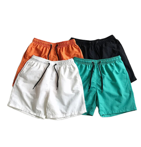 Men's Casual Quick-Drying Board <b>Shorts</b> Sporty Mid Waist Running <b>Shorts</b> Drawstring Closure Solid Waterproof Breathable Knitted - Product Image 1