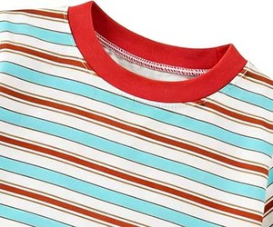 T-shirt en jersey rayé en coton biologique respectueux de l'environnement, qualité supérieure, respirant, unisexe, chemise d'été, export en vrac aux États-Unis - Product Image 5