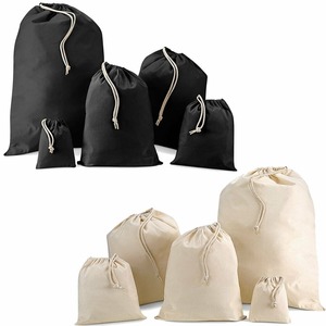 Sac de rangement en coton de luxe, élégante pochette en tissu avec cordon de serrage - Product Image 5