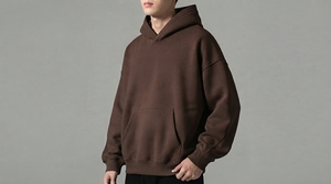 Men Custom Printed Hoodie Pullover Sweatshirt <b>Personalized</b> Logo Design With Kangaroo Pocket And Ribbed Hem - Product Image 3
