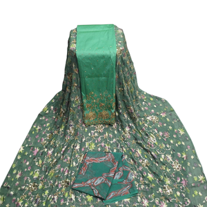 Tissu blanc de luxe Fransawi Dirac 100% polyester, lourd, brodé de motifs floraux et de sequins, élégant, pour mariage africain et tenues de soirée - Product Image 3
