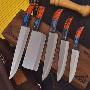 LEGACY BLADES 5-Piece Carbon Steel Chef <b>Knife</b> <b>Set</b> with Wooden Handles Ambidextrous Design Durable & Sustainable Construction - Product Image 2