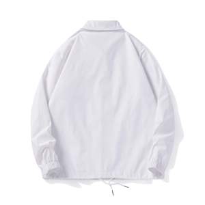 Blouson de motard noir oversize avec col marin et logo brodé sur le devant pour adultes unisexe, à porter toute l'année - Product Image 6
