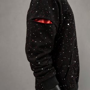 Conjunto de Sudadera con Capucha y Pantalones Deportivos de Alta Calidad para Hombre, con Pedrería, 100% Algodón Felpa, Estilo Urbano Holgado - Product Image 5