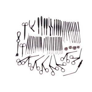 High Quality Tympanoplasty <b>Instruments</b> Black Micro Ear Surgery Surgical 58 Pcs Surgery Set Stainless Steel Manual <b>Instruments</b> CE - Product Image 1