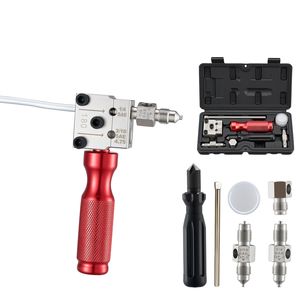 Kit di attrezzi per tubi freno a svasatura singola e doppia a 45 gradi per tubi in rame da 3/16'' e 1/4'' con 2 matrici di formatura e sbavatore - Product Image 1