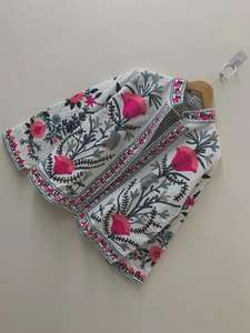 White Embroidered Suzani Velvet Short Jacket Statement Outerwear Coat Velvet Blazer Unisex Jacket Gift For <b>Wife</b> Bridal Jacket - Product Image 6