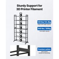 Rak Penyimpanan Filamen Printer 3D 7 Tingkat Tugas Berat, Rak Susun untuk Gulungan Filamen Pencetakan 3D, Desain Selandia Baru