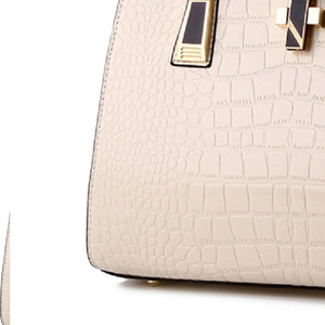 Sac à texture crocodile gaufrée, fabricant OEM en gros, nouveau modèle moderne, résistant à l'eau, fermeture à bouton de luxe - Product Image 6