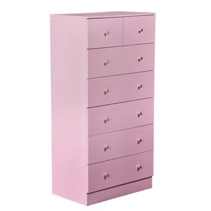 Armadio Portadocumenti Opaco Oro 5+2 Cassetti 66*40*131cm in Truciolato con Rivestimento in Melamina - Product Image 4